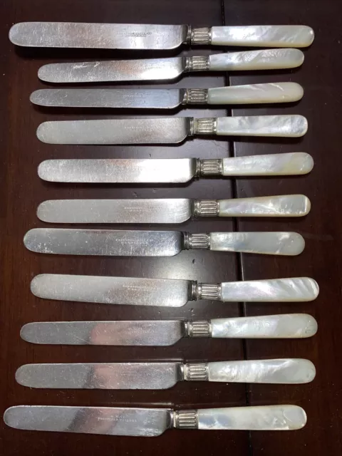 Vintage Mother Of Pearl Knives By Hennegan And Co Of Baltimore 11 Total
