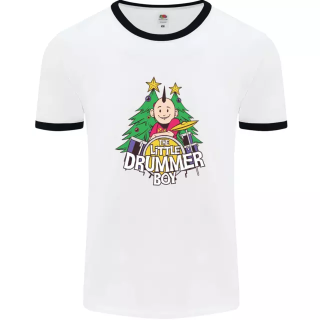 T-shirt Christmas the Little Drummer Boy divertente da uomo bianca
