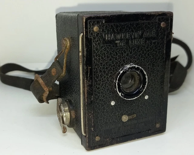 Cámara de película antigua Kodak 'Ojo de halcón' Ace De-Luxe 127 en funcionamiento GRATIS REINO UNIDO 🙂 P&P
