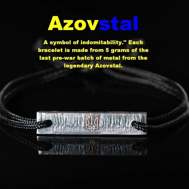 ORIGINAL STEEL IN Azovstal Ukraine bracelet United24 Military
