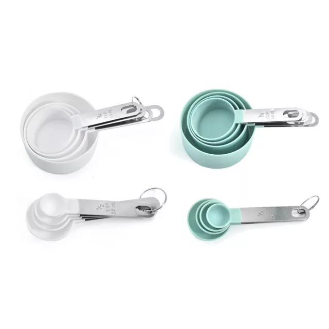 8Pcs Measuring Cups & Spoons Set Kitchen Baking Cooking Tea Coffee Home Tool Kit