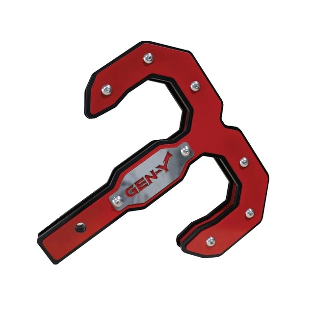 GEN-Y Hitch Hulk 2.0 16K Tow Hook 2In Shank Black/Red