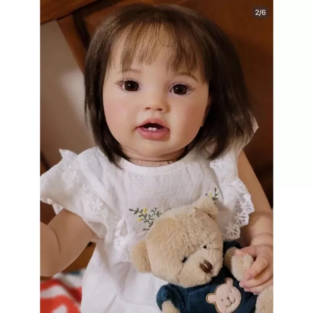 24" Reborn Baby Toddler Doll Newborn Lottie Princess Girl Puppe Visible Veins 2