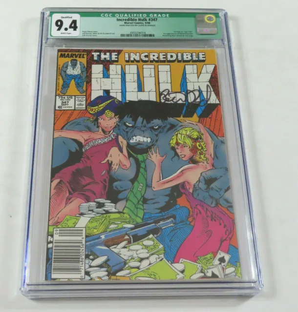 Incredible Hulk #347 CGC 9.4 WP Signed Peter David 1st  Joe Fixit Marvel Comics