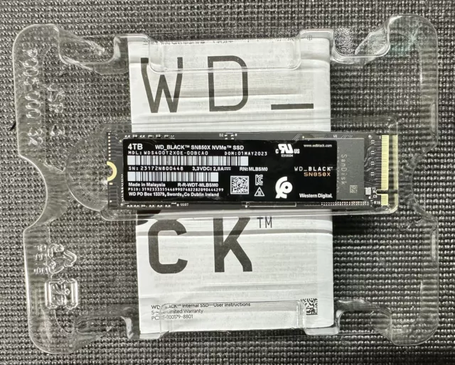 NEW WD_BLACK 4TB SN850X NVMe Internal Gaming SSD WDS400T2X0E 350.00