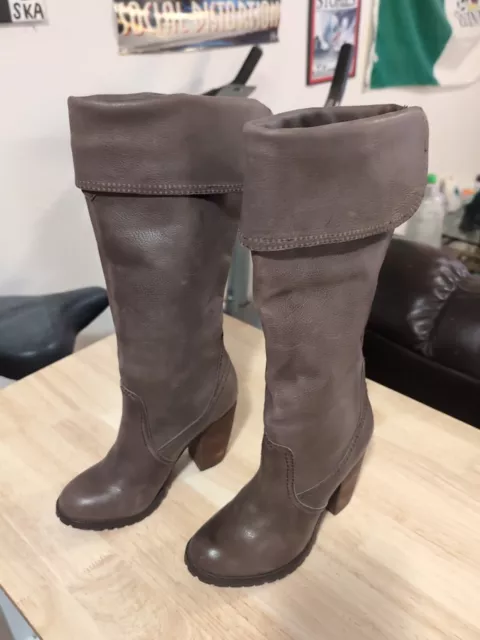NEW STEVE MADDEN Women's Tall leather Heeled Knee high boots Size 6.5 M ...