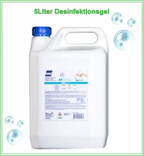 Hand Desinfektion 5L Kanister ✅Desinfektionsgel ✅Antibakteriell 5 Liter