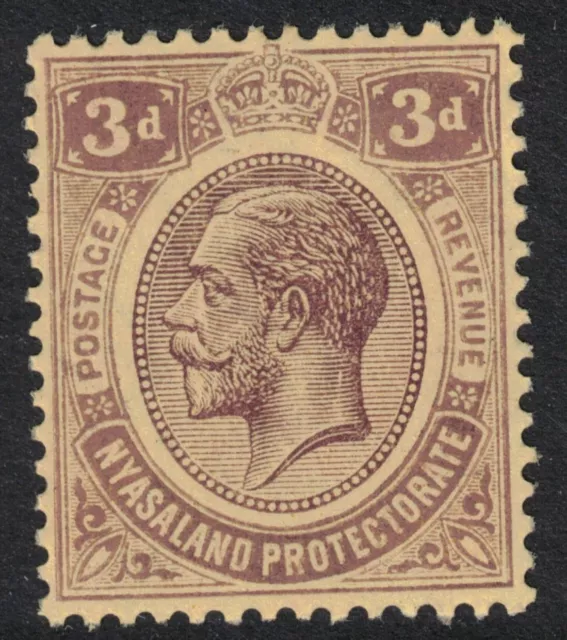 1921 Nyasaland Protectorate Scott 29 3 Pence Wmk 4 Mint MH