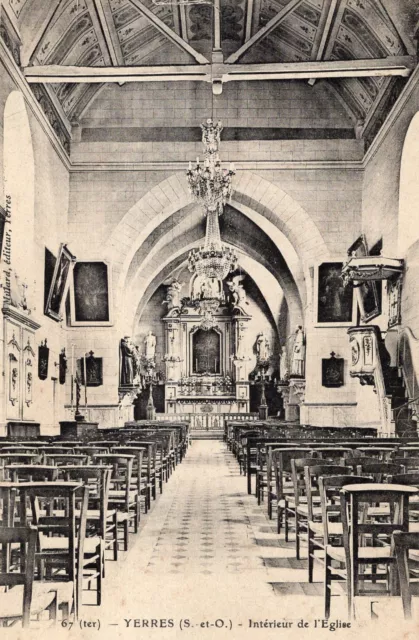 *9174 cpa Yerres - Intérieur de l'Eglise