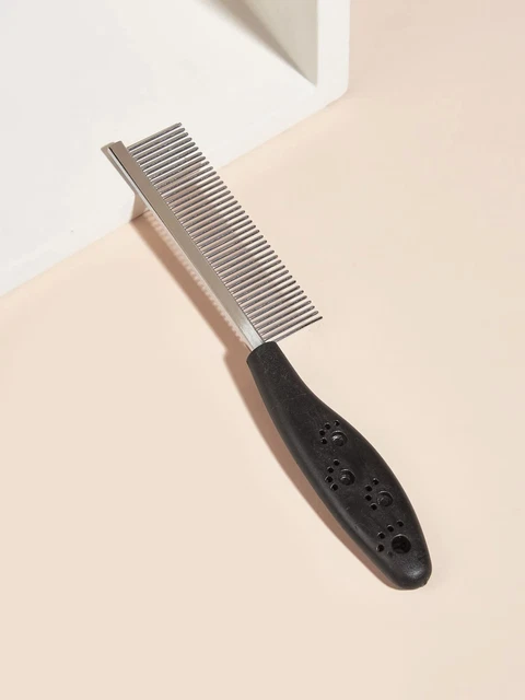 Fine Pet Dog Hair Shedding Grooming Flea Comb Puppy Cat Stainless Pin Brush Tool