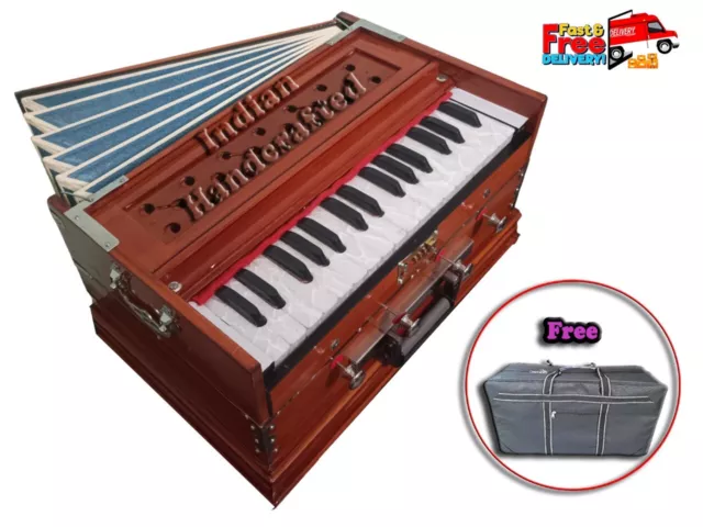 Indian High Class Sound 4 Stopper Double Fold Bellow 32 Key Harmonium Instrument