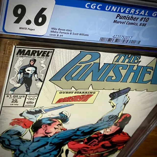 The Punisher #10 CGC 9.6 NM+ WP Daredevil Appearance 1988 Marvel Comics MCU