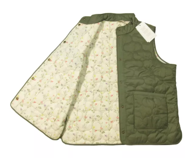 Barbour Women's Bay Leaf Green Lola Quilted Snap Button Gilet Vest