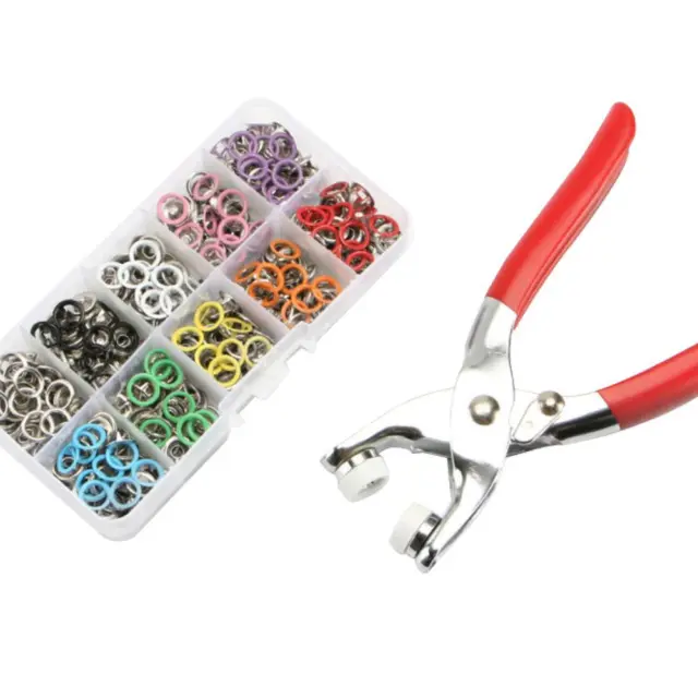 Metal Press Studs Snap Button Fastener With Plier Tool Kit Clothing Tools NEW