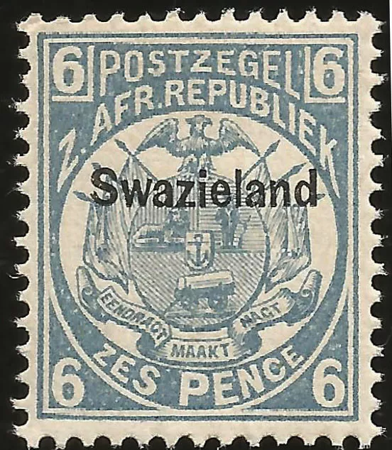 Swaziland First Issue Overprinted Mint Never Hinged Stamp Scott Nr. 4 SCV$47.50