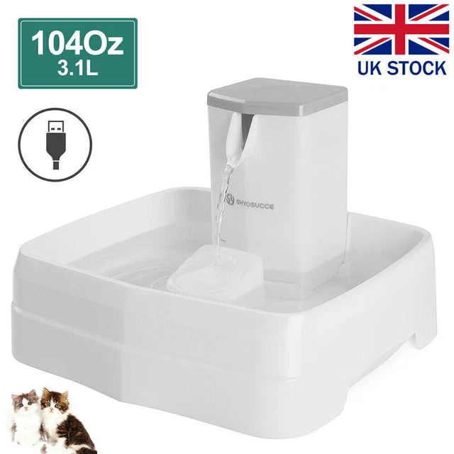 3.1L Automatic Pet Cat Drinking Water Fountain for Cats Dogs Dispenser W/Filters