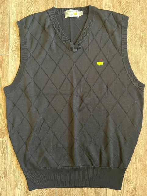 MASTERS BLACK ARGYLE 100% Spun Silk Augusta National Golf Shop