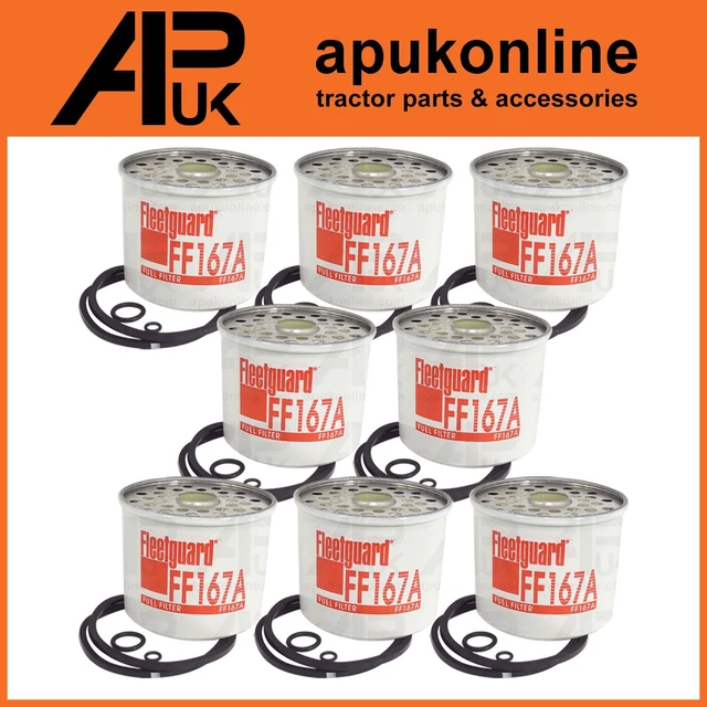 8x Fleetguard Fuel Filter for JCB 8052 Mini Excavator 926 930 940 Forklift