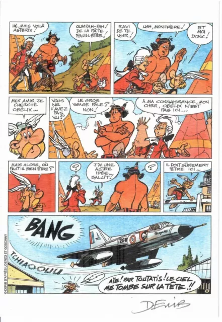 Ex-Libris Hommage A Uderzo ( Asterix / Tanguy ) Numerote Et Signe Par Derib Neuf