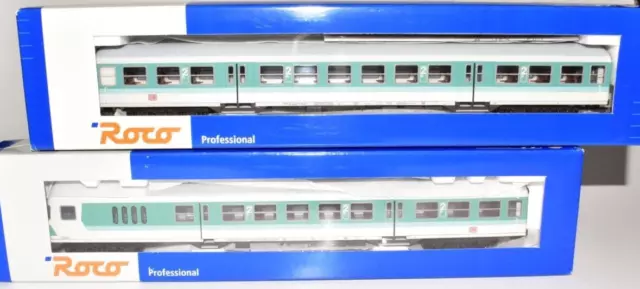 Roco H0 45484 & 45485 Nahverkehrs- Personenwagen Set 2tlg. DB Ep. IV KKK/NEM OVP