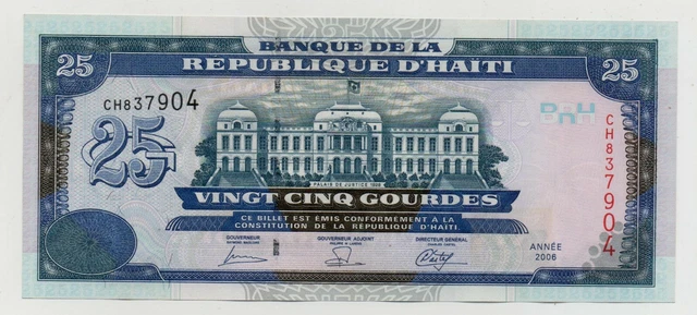 Haiti 25 Gourdes 2006 Pick 266 C Unc