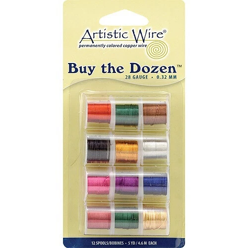 (28gauge) - Permanently Coloured Copper Wire 5 Yards 12/Pkg. Beadalon