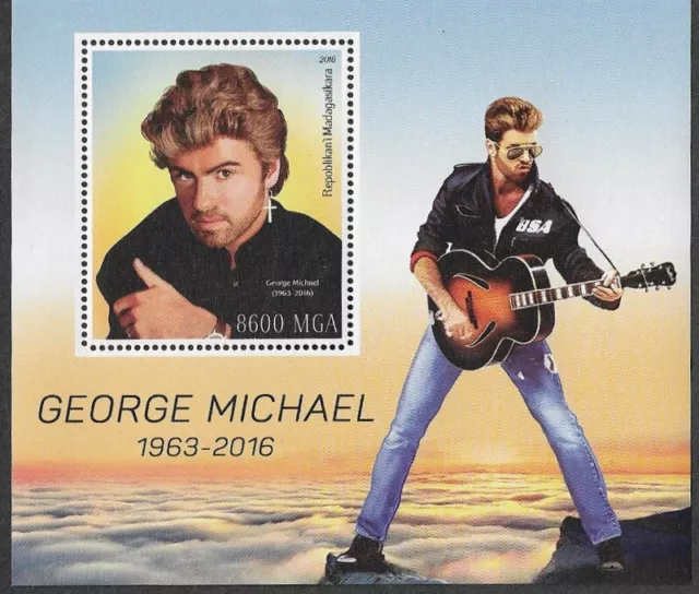 George Michael Stamp In  Min Sheet Pop Music Singer Mnh
