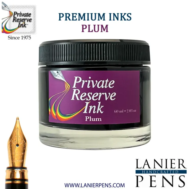 Private Reserve Ink, 60ml Fountain Pen Ink Bottle - Plum (PR17022)