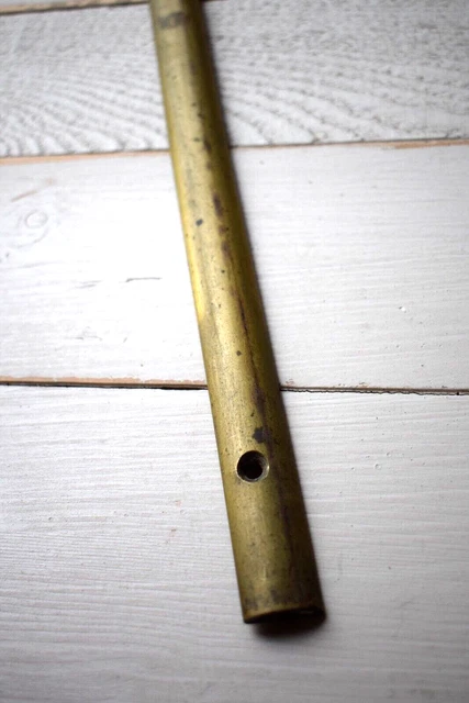 Reclaimed Victorian Brass Door Threshold Bar 29.5 Inch / Old Vintage Floor Strip