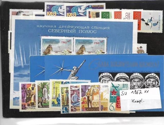 Sowjetunion  Jahrgang 1962  postfrisch komplett (2571-2709,Block 30-31)