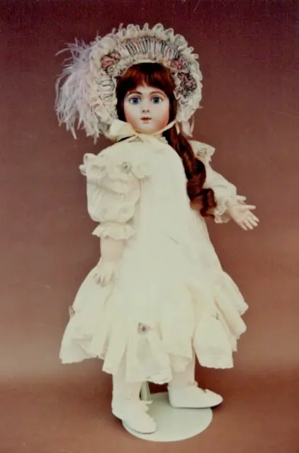 30-32"Antique German Bebe Doll Heirloom French Sew Lace Insert Dress Hat Pattern