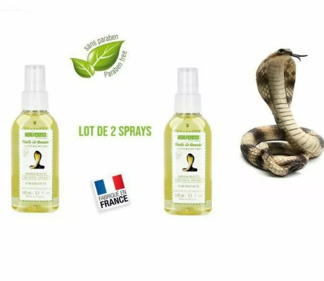 Dollania Huiles de Beauté à l'Huile De Serpent De Naga Cheveux Ongles 2 X100ml