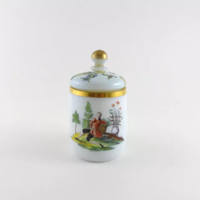 Moutardier Opaline Fin XVIIIe Debut XIXe S Enamelled Milkglass 18th 19th Century