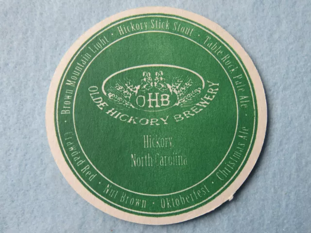 Beer Coaster ~ OLDE HICKORY Brewery Brown Mountain Light, Stout ~ NORTH CAROLINA