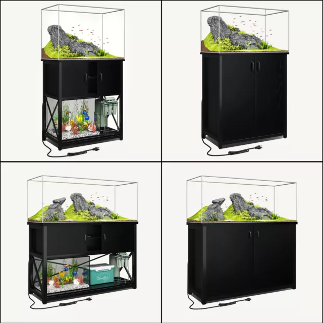 TC-HOMENY 29 Gal / 75 Gallon Aquarium Stand with Power Outlets Fish Tank Stand