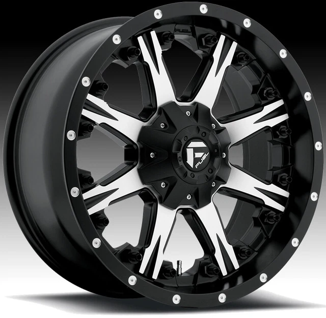 Fuel D541 Nutz Machined Black 20x10 5x4.5 / 5x5 -24mm (D54120002645)