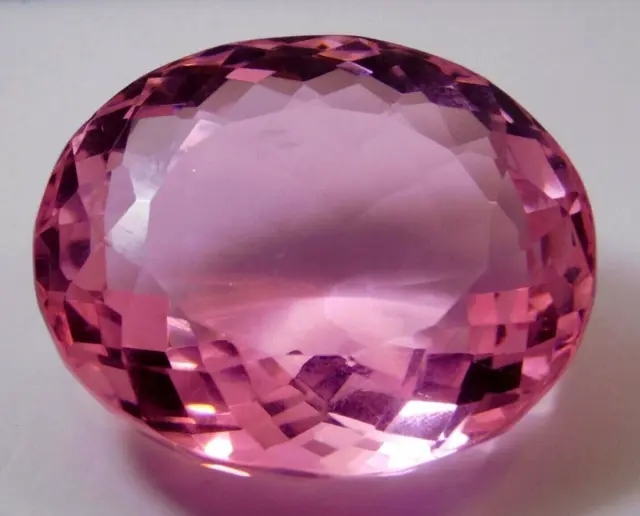 AAA+ 83.75 Ct. Large Pink Kunzite Oval Cut Faceted Loose Gemstone Gift for Women