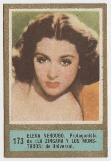 Elena Verdugo 1952 Fernando Fuentes Tobacco Card #173 Fedora Film Star E5