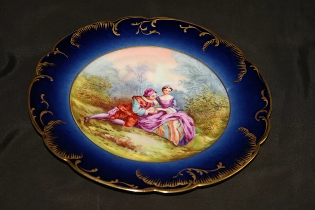 Ancienne assiette ajourée en porcelaine, Treich Basile, de Limoges
