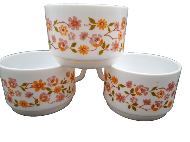 Lot De 5 Tasses à Thé Touraine Geneviève Lethu - Vintage Beige - Céramique