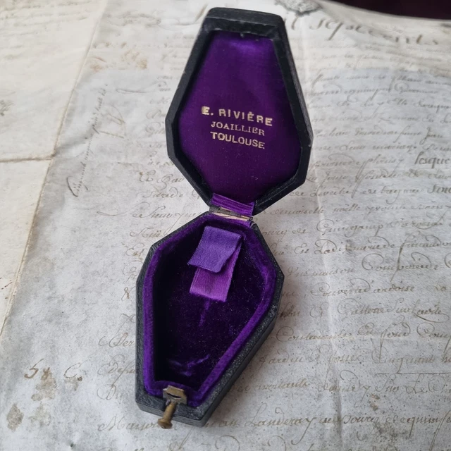 Écrin à Bijou Ancien En Cuir Rouge CANALE PARIS - Début 1900 - Pour Pendentif Ou Bijoux - Occasion