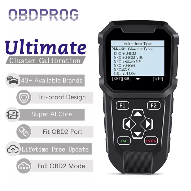 OBDPROG MT401 Car Odometer Mileage Correction Adjustment OBD2 Scanner Reset Tool