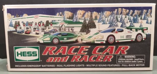 Vintage 2009 Brand New In Box Hess Race Car And Racer Collectible Real Lights!