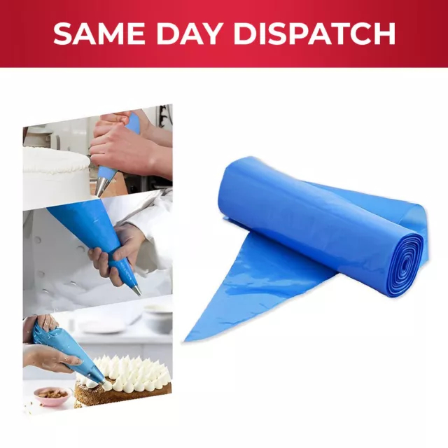 Icing Piping Bags Blue Disposable Savoy for Decorate Cake Pastry Desserts 21 in