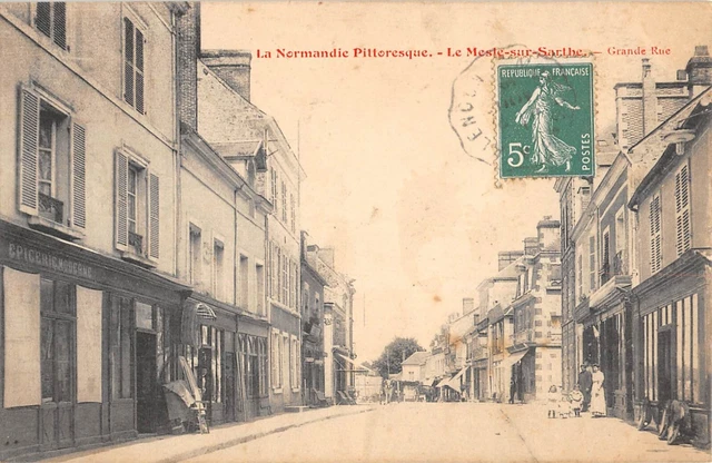 Cpa 61 Le Mesle Sur Sarthe Grande Rue