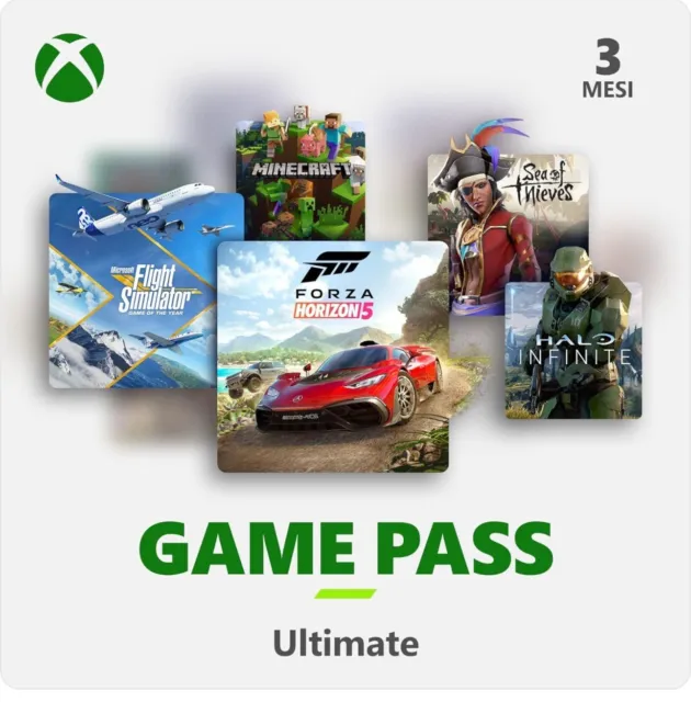 Xbox Game Pass Ultimate 3 Mesi - Abbonamento Xbox - No VPN - Codice Digitale