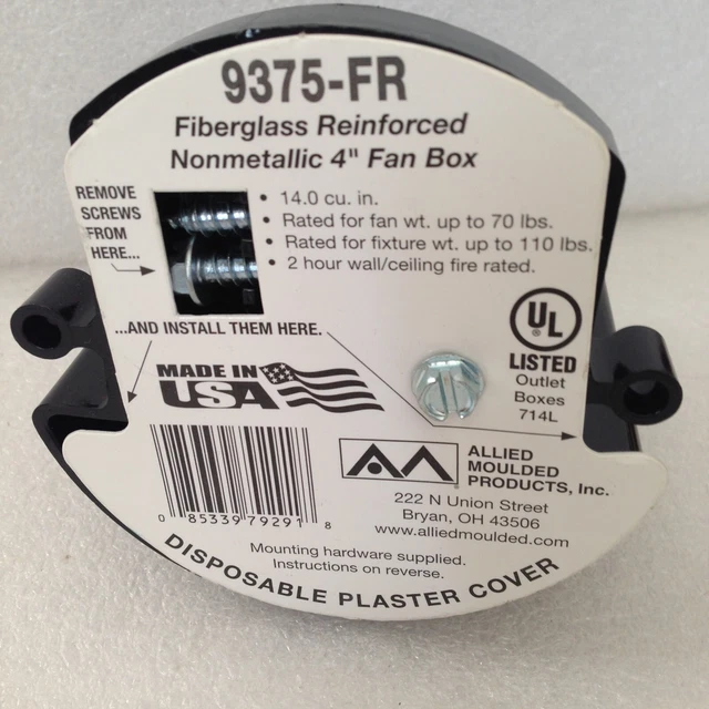 One Allied Moulded Products 9375-FR 4" Ceiling Fan Support