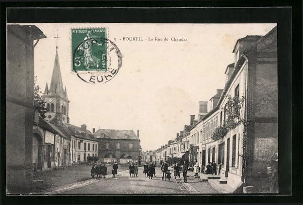 CPA Bourth, La Rue de Chandai, vue de la rue 1908
