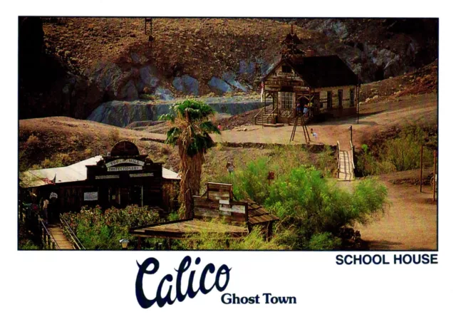 School House Calico Ghost Town San Bernardino Park California Postcard