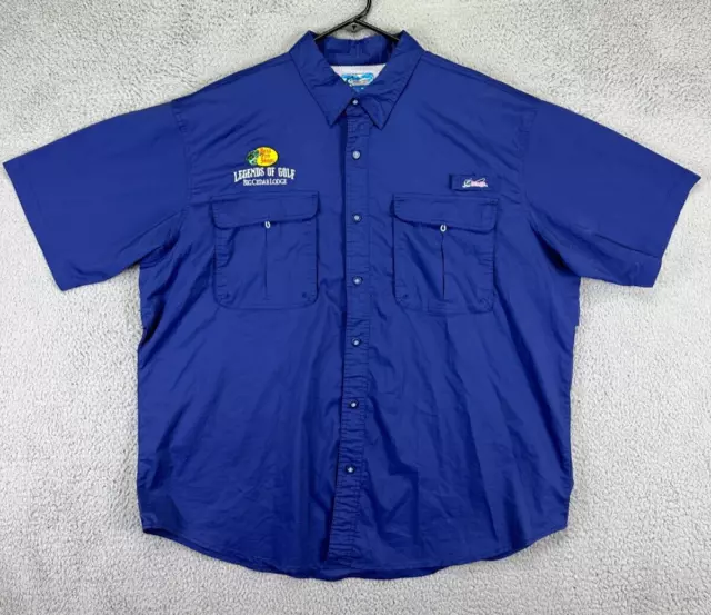 WORLD WIDE SPORTSMAN Shirt Mens 2XL Blue Vented Fishing Fisherman Button  Down $16.15 - PicClick